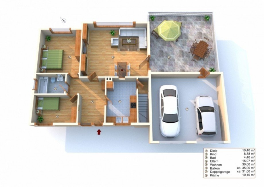 Grundriss EG Einfamilienhaus Idstein