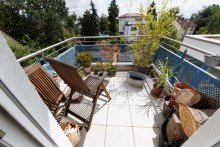 ... auf der Ostseite - der richtige Ort f�r hei�e Tagen Wohnen �ber den Weinbergen - Penthouse mit gro�er Dachterrasse
