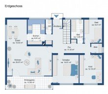 Erdgeschoss Bungalow mit Einliegerwohnung im Dornr�schenschlaf