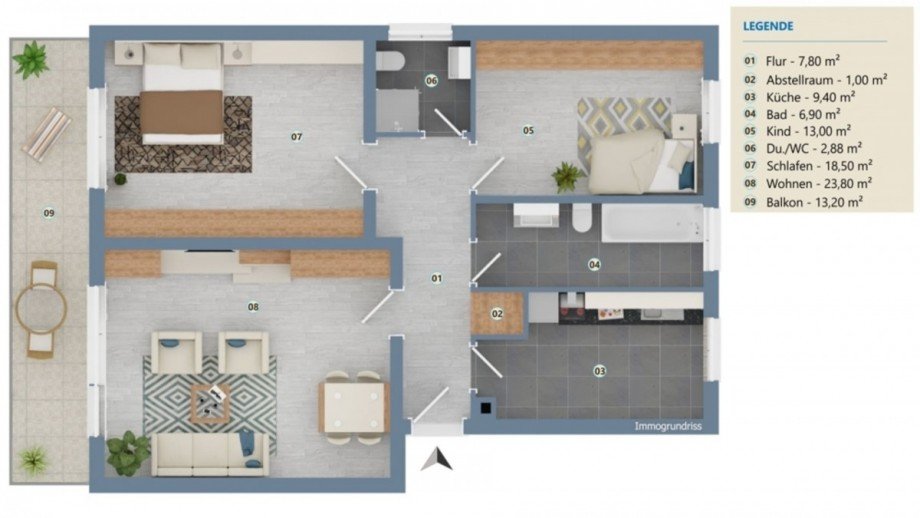Grundriss Etagenwohnung Taunusstein / Bleidenstadt