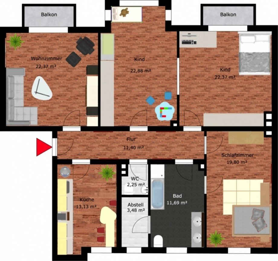 Grundriss Etagenwohnung Wiesbaden