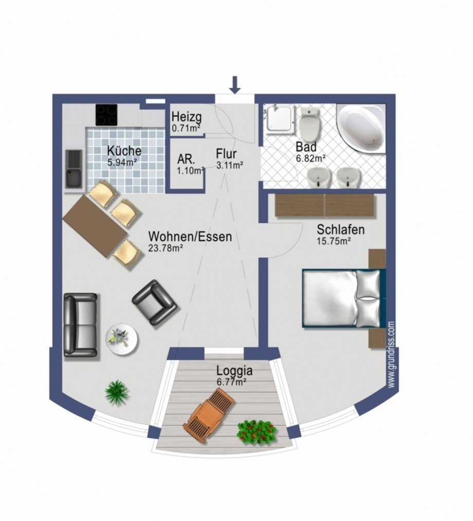 Grundriss Etagenwohnung Taunusstein / Wehen