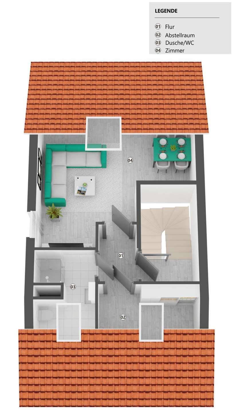 Dachgeschoss Reihenendhaus Weiterstadt