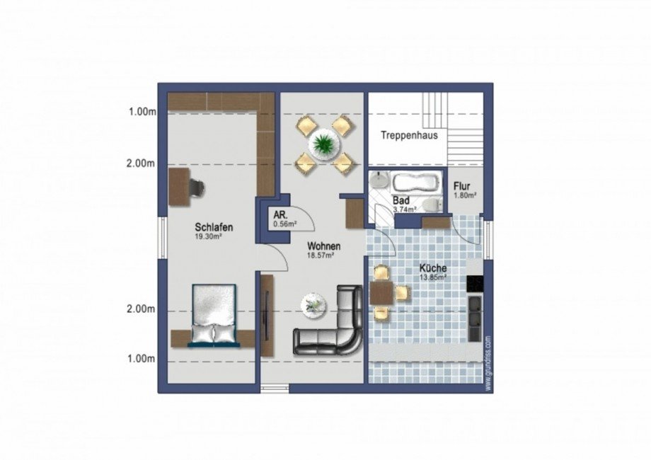 Grundriss DG Mehrfamilienhaus R�sselsheim