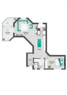 Grundriss Gro�z�gige Terrassenwohnung mit Fernblick, Garage und Stellplatz in Bad Schwalbach