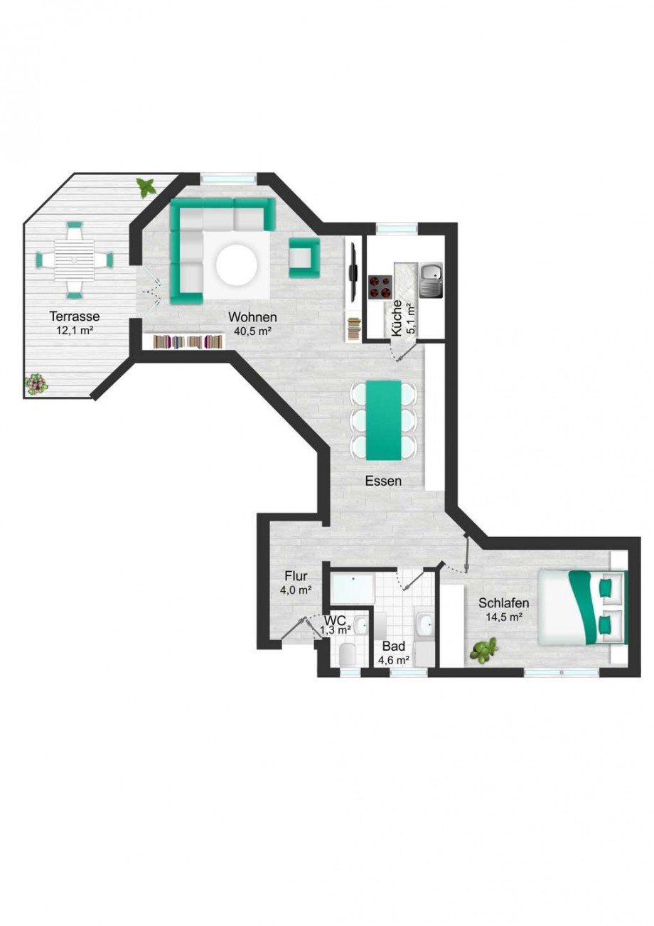 Grundriss Terrassenwohnung Bad Schwalbach