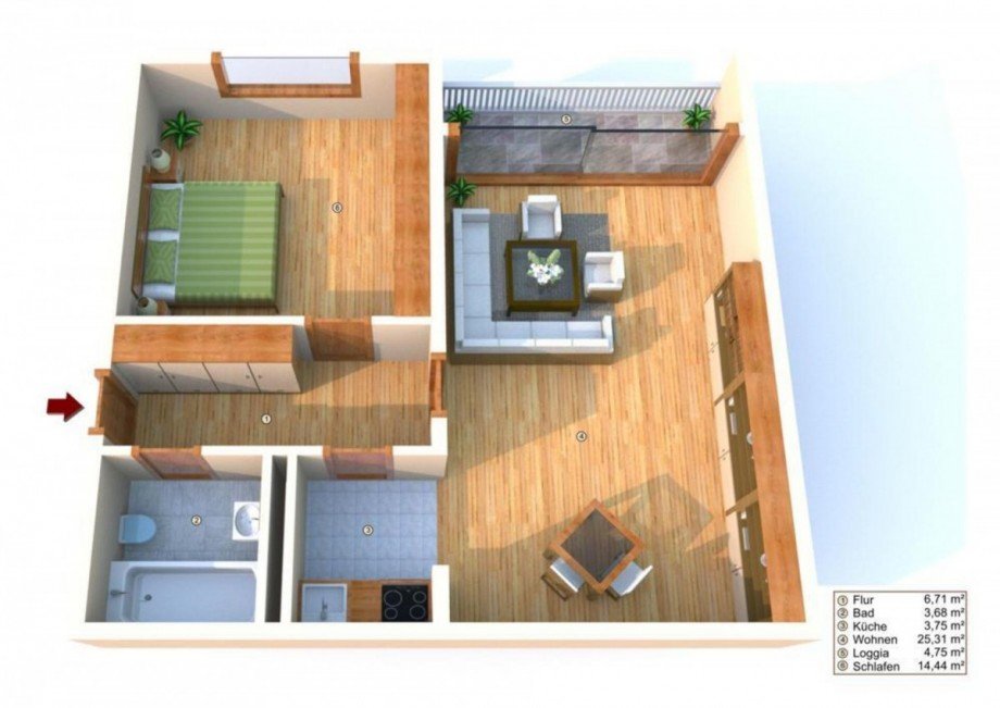 Grundriss Etagenwohnung Mainz