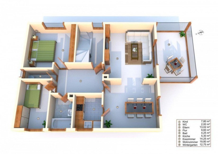 Obergeschoss Mehrfamilienhaus M�rfelden-Walldorf