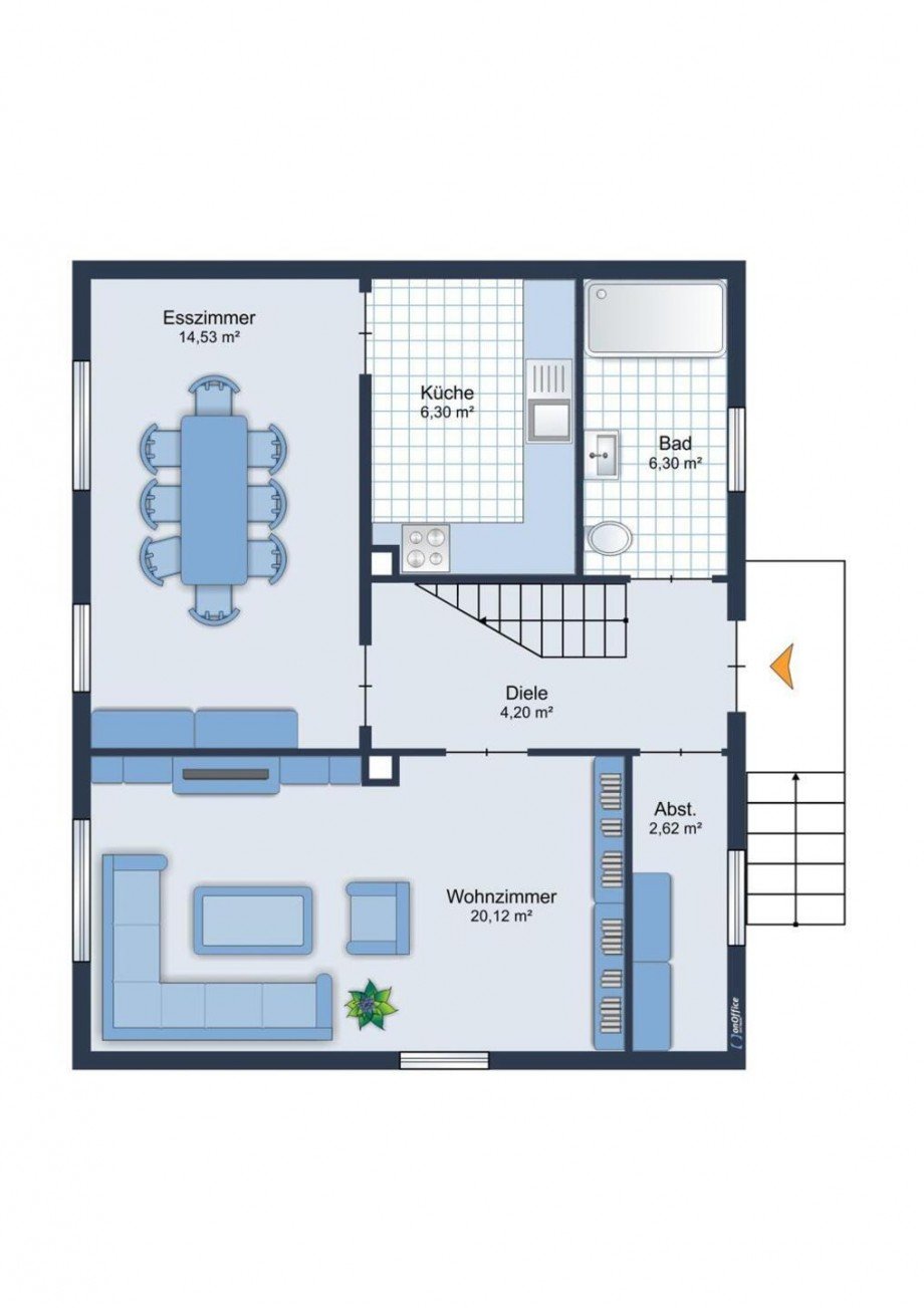 Erdgescho� Einfamilienhaus H�nstetten / Strinz-Trinitatis