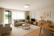 Wohnzimmer Gestaltungsvorschlag Helles Einfamilienhaus mit gro�em Grundst�ck - ideal f�r Paare und kleine Familien