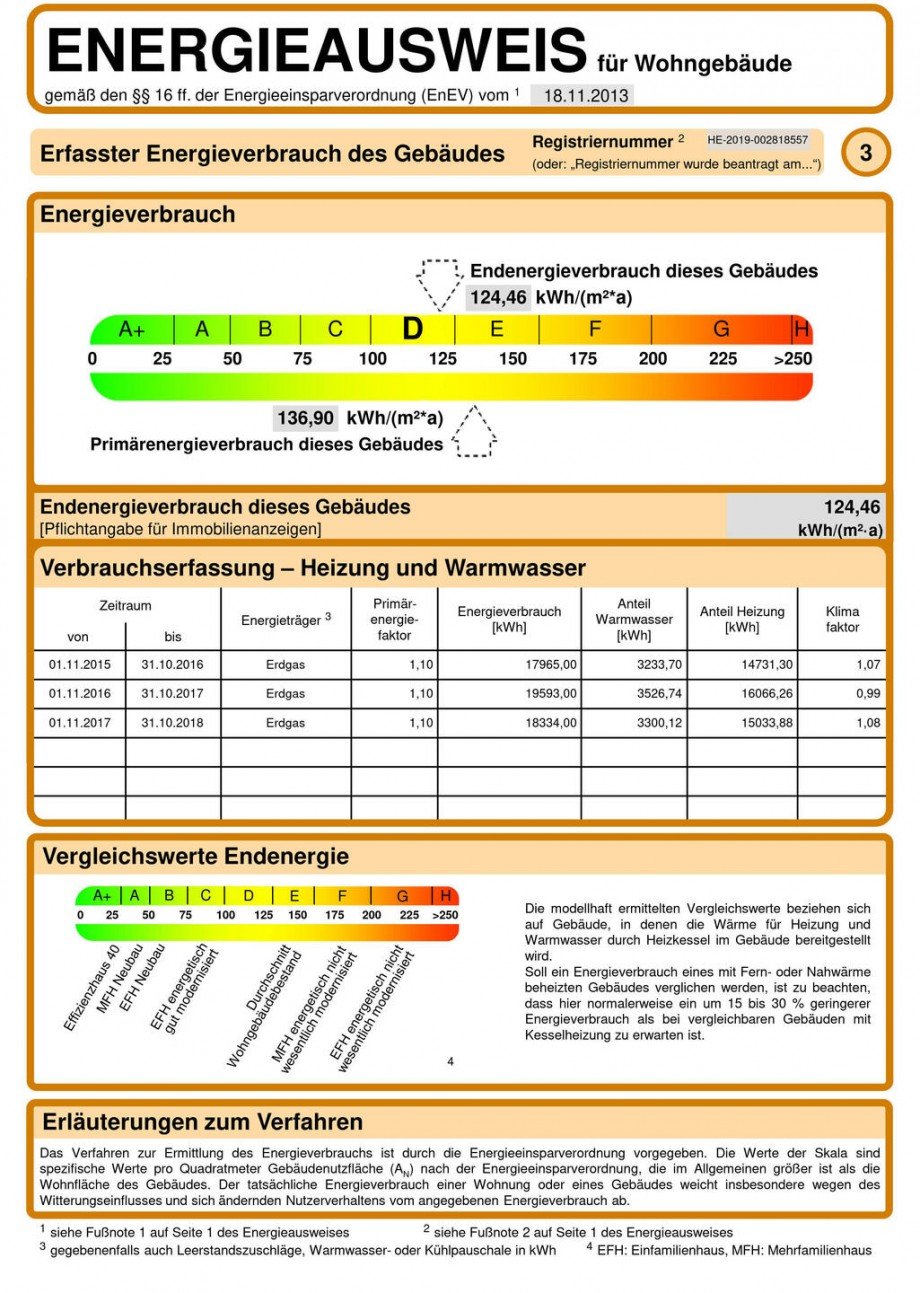 Energieausweis Einzelseite Doppelhaush�lfte Idstein