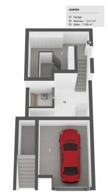 Grundriss UG Klein, aber fein: Traumhaft modernisiertes Reihenendhaus in guter Lage