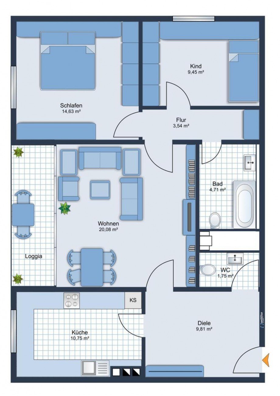 Grundriss Etagenwohnung Mainz