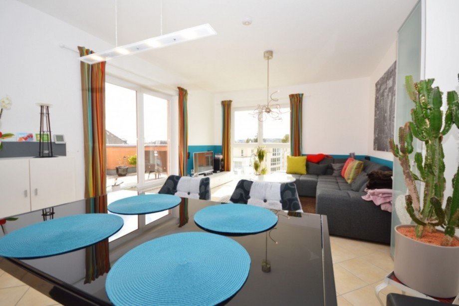 Wohnzimmer Penthousewohnung Wiesbaden