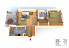 Grundriss Terrassenwohnung mit kleinem Garten in ruhiger, gr�ner Lage von Wiesbaden Biebrich