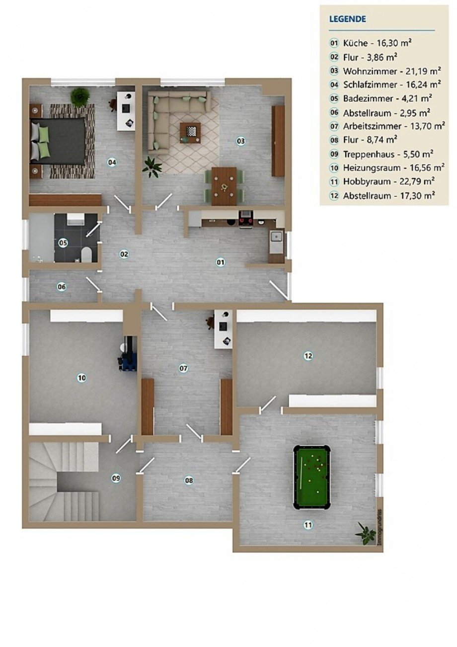 Untergeschoss Einfamilienhaus Wiesbaden / Nordost