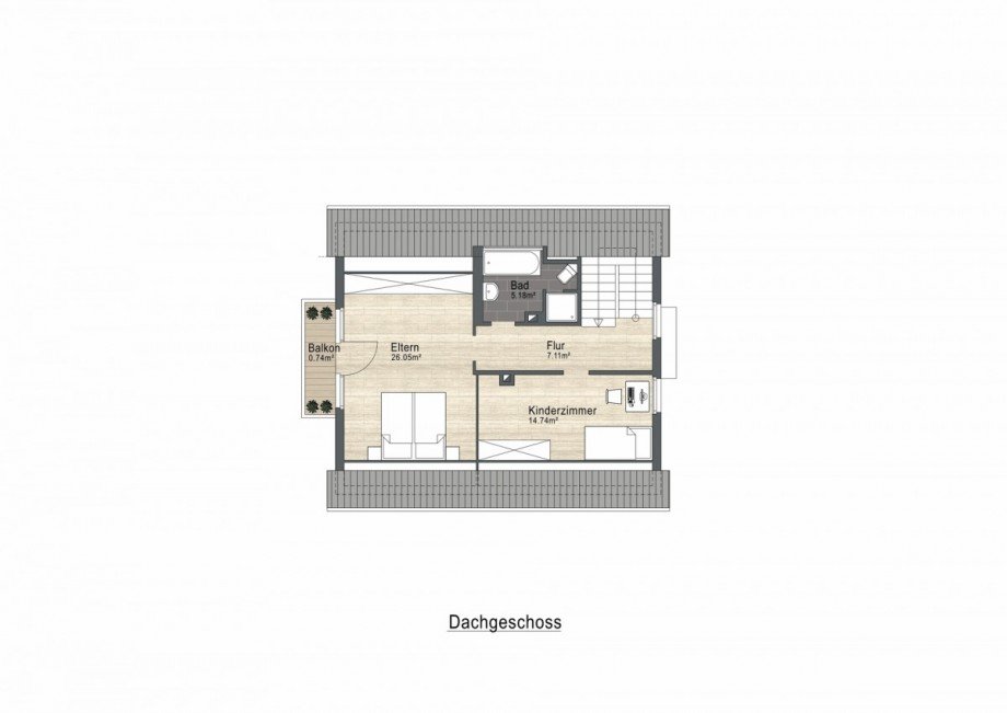 Dachgeschoss Einfamilienhaus Neu-Isenburg