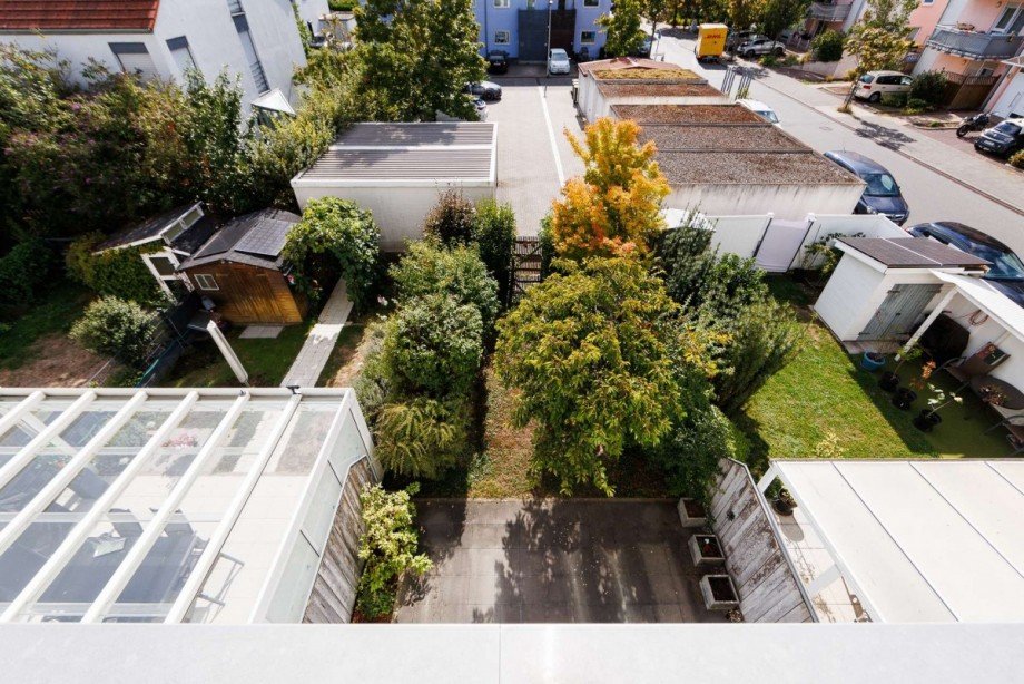 Luftaufnahme Grundst�ck Reihenhaus Bischofsheim