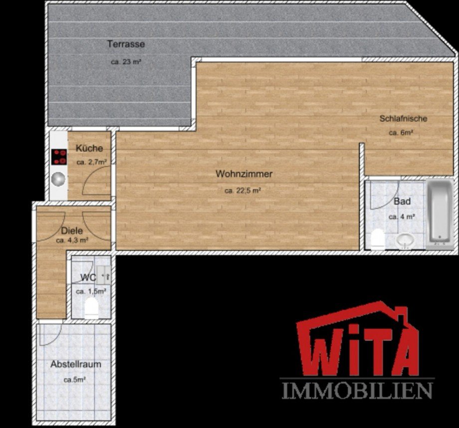 Grundriss Brunnenstr-klein Etagenwohnung Bad Schwalbach