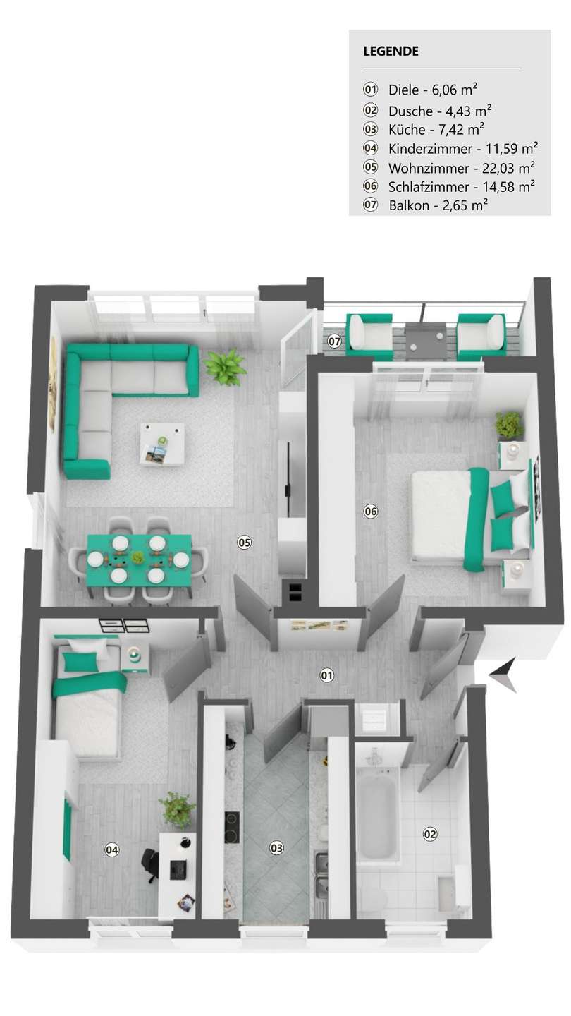 Grundriss Etagenwohnung Oberursel (Taunus)