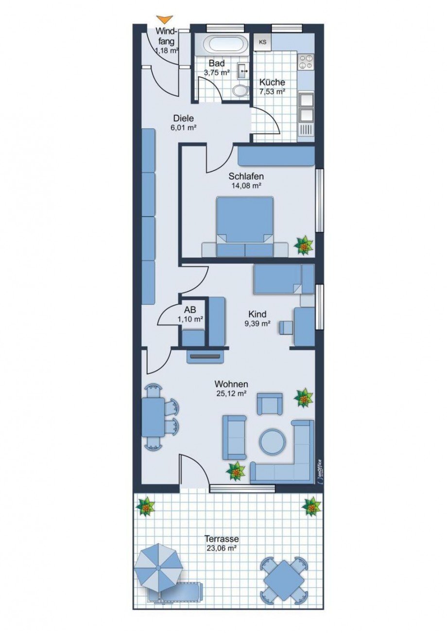 Grundriss Terrassenwohnung Bad Schwalbach
