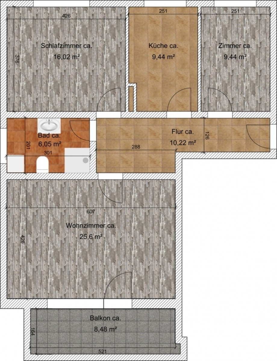 Grundriss Etagenwohnung Taunusstein