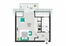 Grundriss Helles Dachgeschoss-Apartment mit Balkon und Taunusblick f�r Kapitalanleger und Eigennutzer