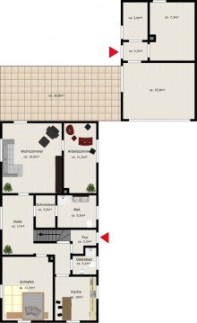 Grundriss EG Sch�nes Haus, super Lage, gro�er Garten. Und das beste: Hier hat auch noch Oma Platz!