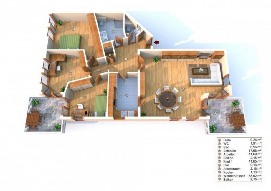 Grundriss Etagenwohnung Bad Schwalbach