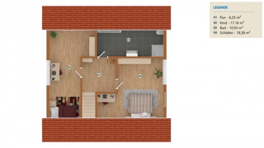 Dachgeschoss Einfamilienhaus Gumbsheim