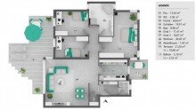 Grundriss Moderner Familientraum: Gartenwohnung am Weinberg