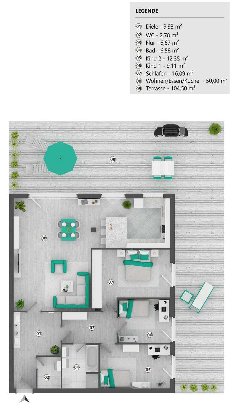 Grundriss Etagenwohnung Taunusstein