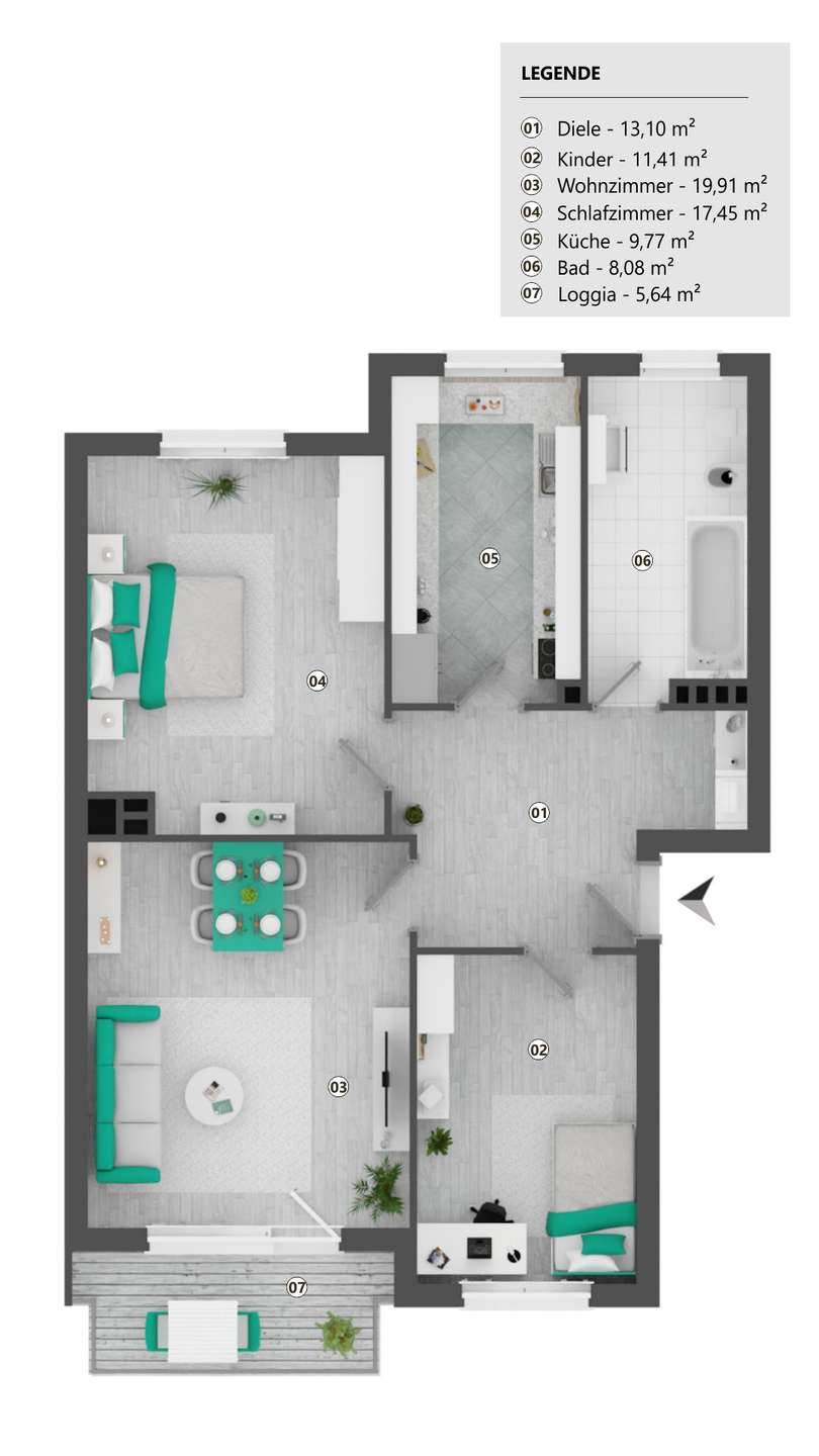 Grundriss1_1 Etagenwohnung Mainz